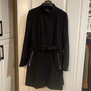 Kenneth Cole Moto Trench Coat L